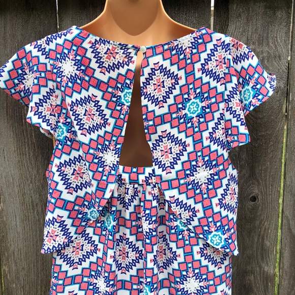 Meadow Rue Anthropologie Sz 4 Top Flutter Sleeves - Picture 5 of 8